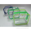 Colored small pvc plastic zipper lock stand up bag